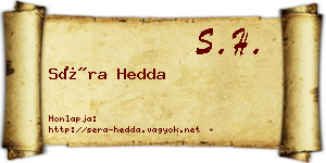 Séra Hedda névjegykártya